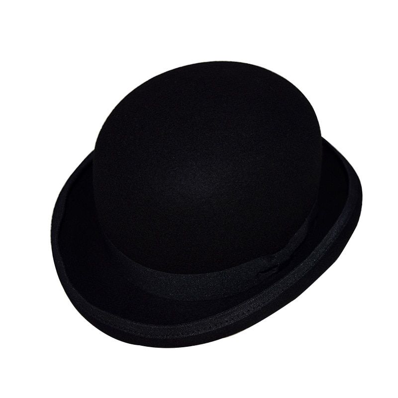 WeMe Classic Wool Hat Retro Fold Brim Billy Blower Caps Hard Dome Wool Man Derby Hat Black Derby Jazz Hat