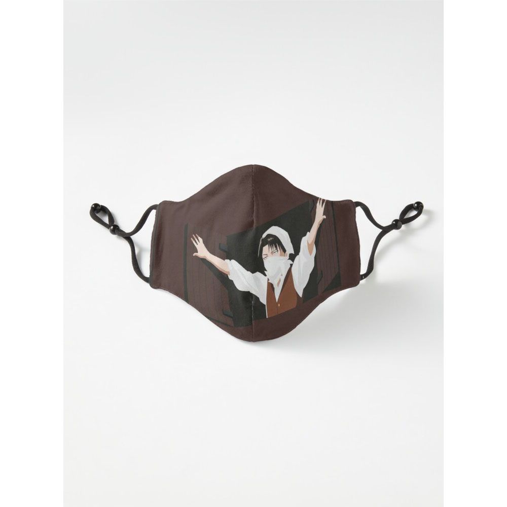 Levi Ackerman Attac_k On Tita_n AOT  Six Layer Face Mask Tiktok Mask For Men And Women Gaming Mask With Adjustable Ear Loop And Digital Print Face Mask Graphics Print Anime Mask