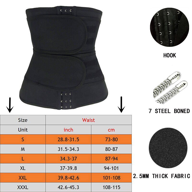 Women's Binders and Shapers Gaine Ventre Waist Trainer Flat Belly Sheath Corset Sweat Belt Body Shaper Women Slimming Shaper