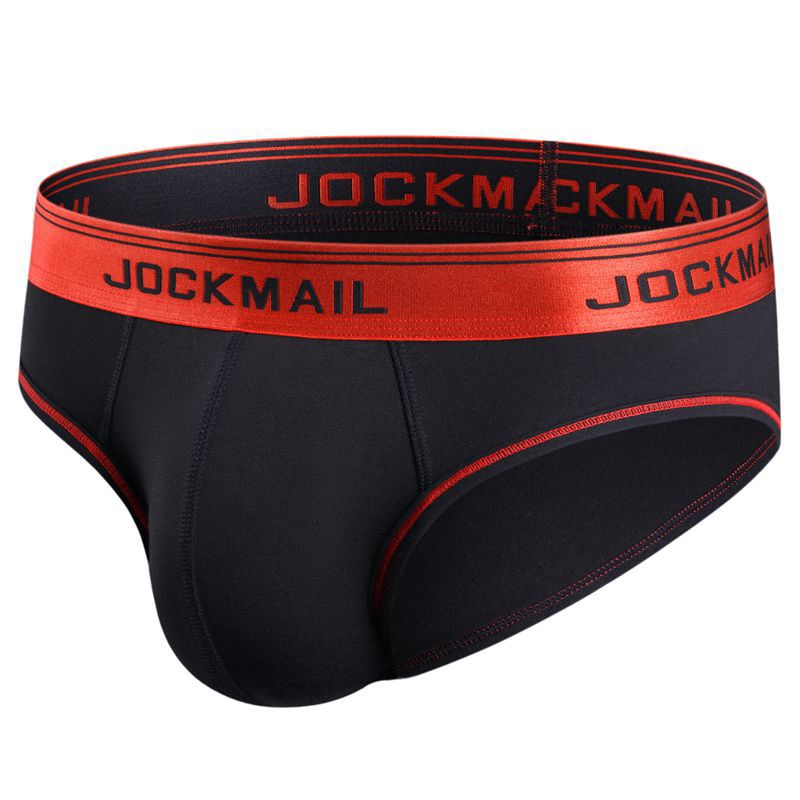 JOCKMAIL  Fashion U convex Men's Low Waist Cotton Sexy Comfortable Breathable Briefs White black