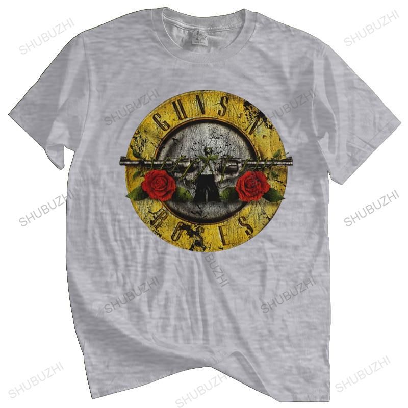 Men Cotton T Shirt Summer Brand Tshirt  N Roses  Logo Black Men'S Graphic T-Shirt brand tee-shirt homme tops