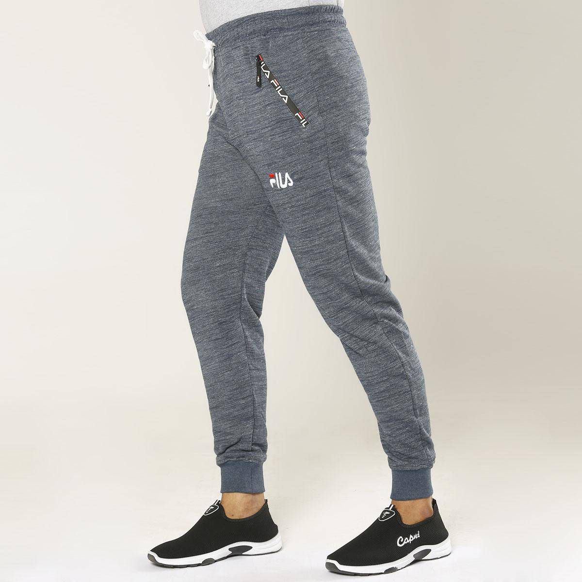 FILA Slim Fit Ash Color Trousers / Joggers & Sweats Pants for Mans