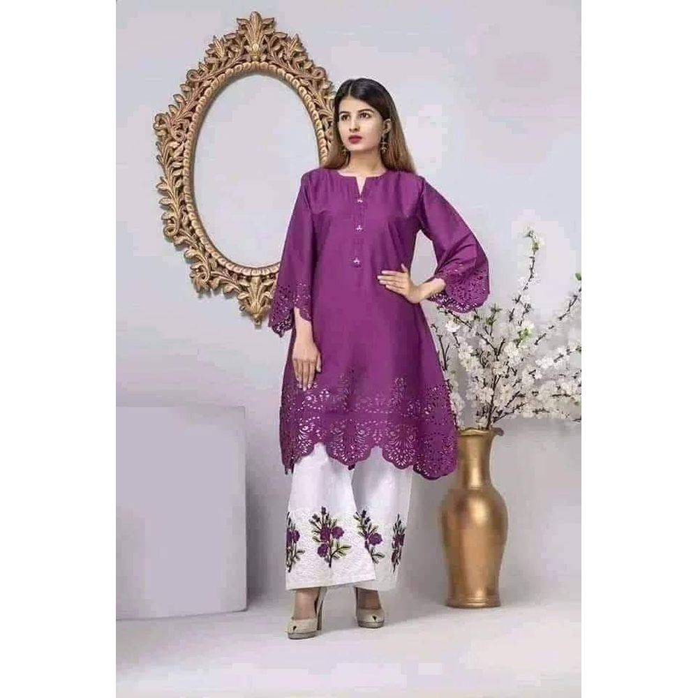 Pakistani Laser Cut High Quality Unstitched  2 Piece - পাকিস্তানি আনস্টিচড লেজার কাট "টু পিস"