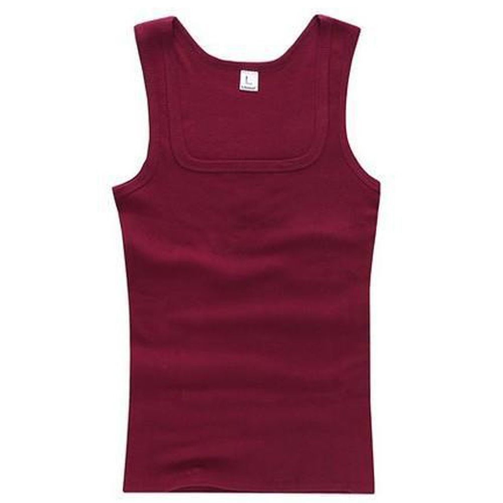Men's Casual TaTops Male Solid Color Summer Bodybuilding Sleeveless Vest Gym Fitness