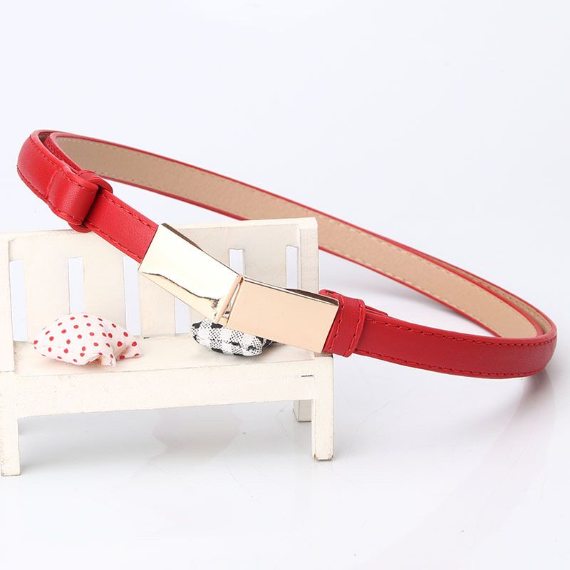 Loldeal 1.4x104cm Adjustable Belt Fashionable Decorative Overcoat Dress Fashionable Dark Leather Small Belt For Women With Sweater Belt