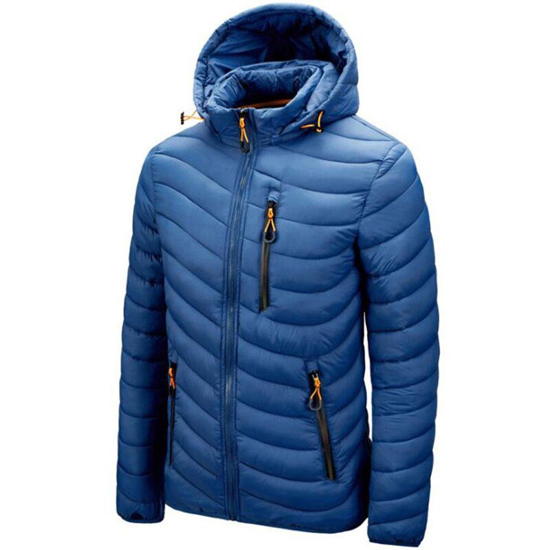 Winter Ultralight Jacket Men Lightweight Cotton Warm Coats Man Autumn Casual Warm Classic Hooded Jackets Simple Clothes