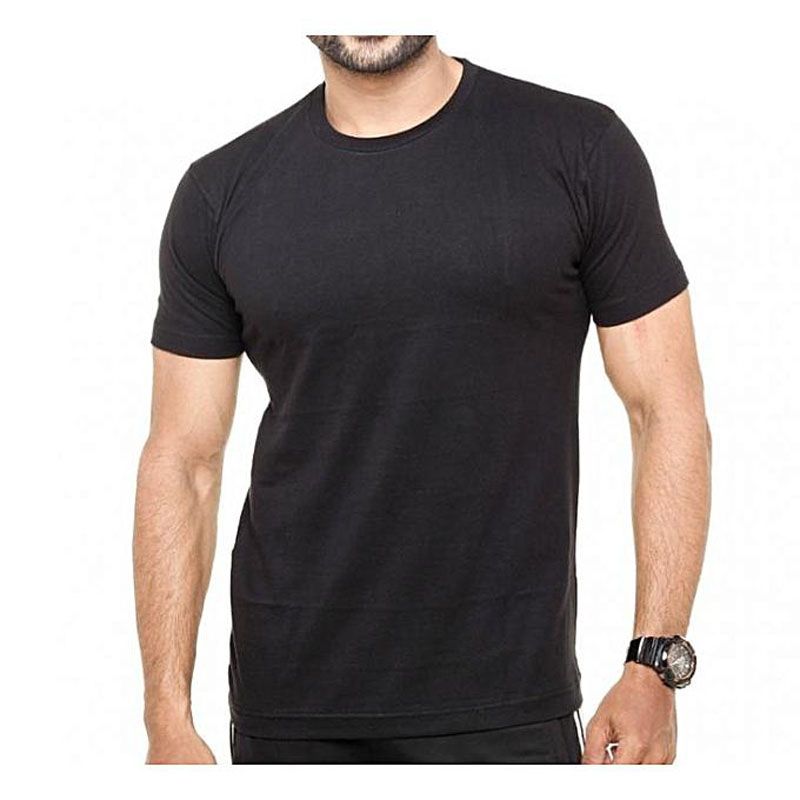 Solid Black T-Shirt  for Summer Mans