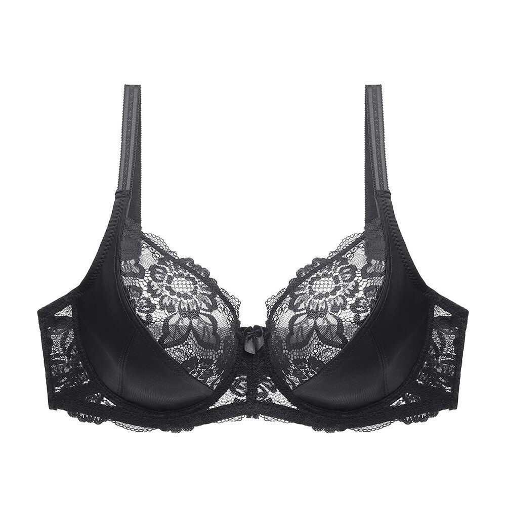 New 2020  Lace Women Bra Plus Size B C D E Big Size Bralette Ultrathin Pure Cotton Brassiere 95E Underwear Dropshipping