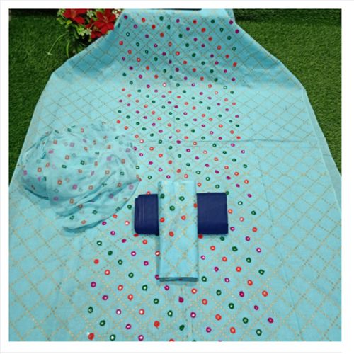 Exclusive Cotton Unstitched Good FashionabIe Stylish and Comfortable Good printed Three piece for Women