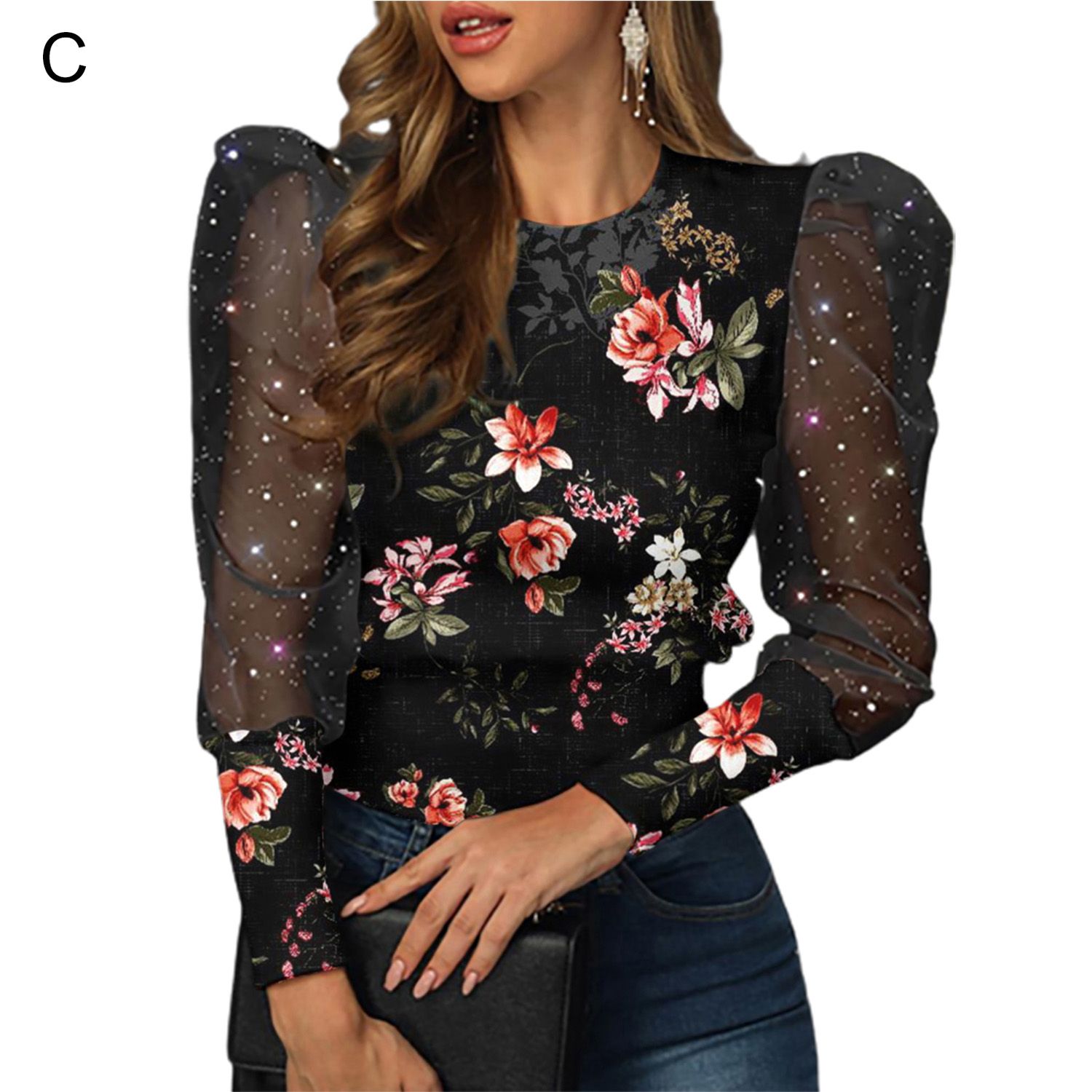 Ladies Blouse Non-shrink Ladies Slim Stwear Pullover Shirt