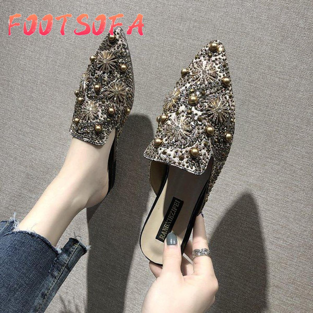 Shoes for Women Round Toe Flat Heel Flip Flop Sandals Flip On Flats Shoes