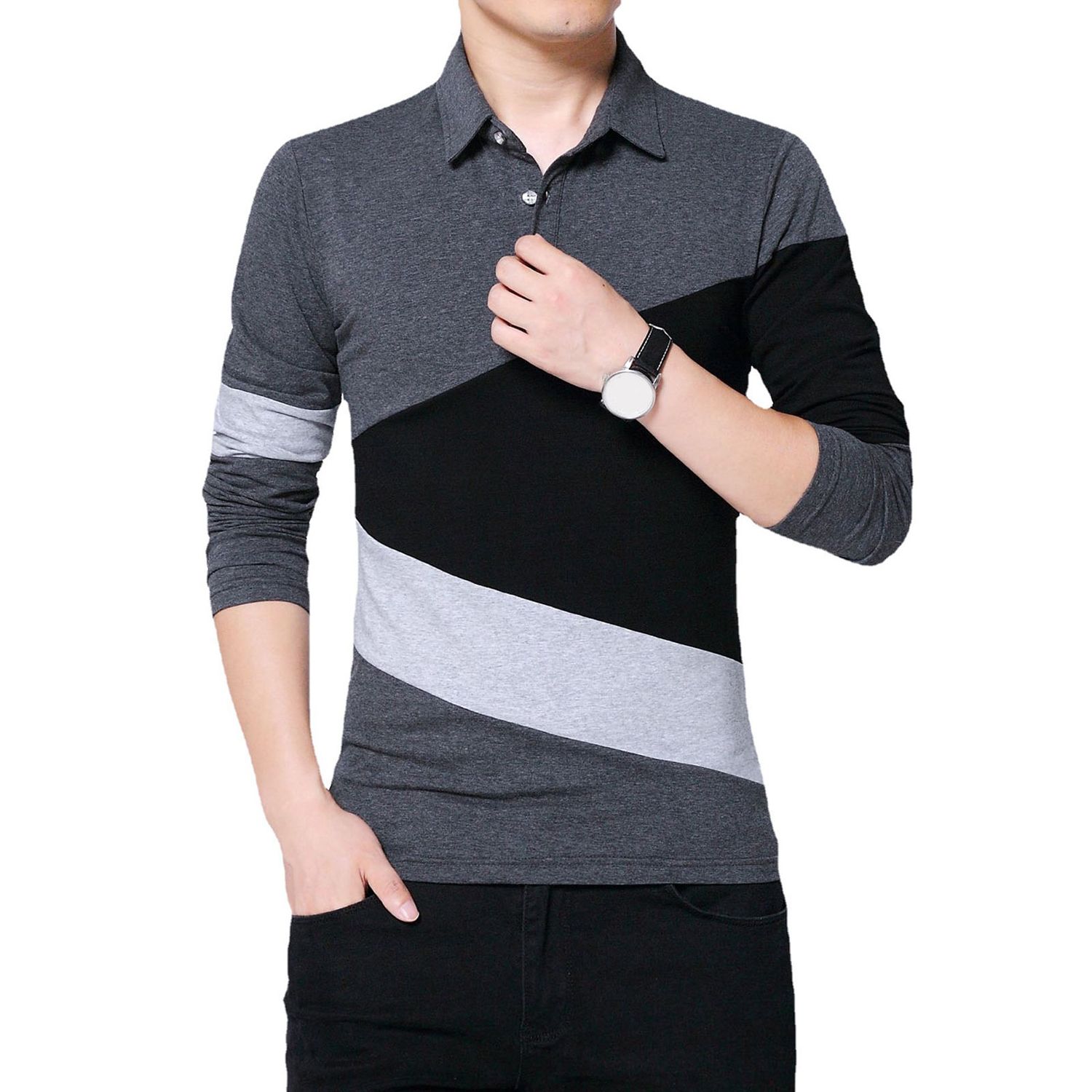 Spring T-shirt Soft Anti-ling Men Shirt