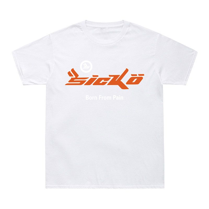 Arrivals SICKO Born From Pain T Shirt 100% Cotton T-Shirt SICKO Hop Tee Shirt O-Neck Street wear Kanye West Tops