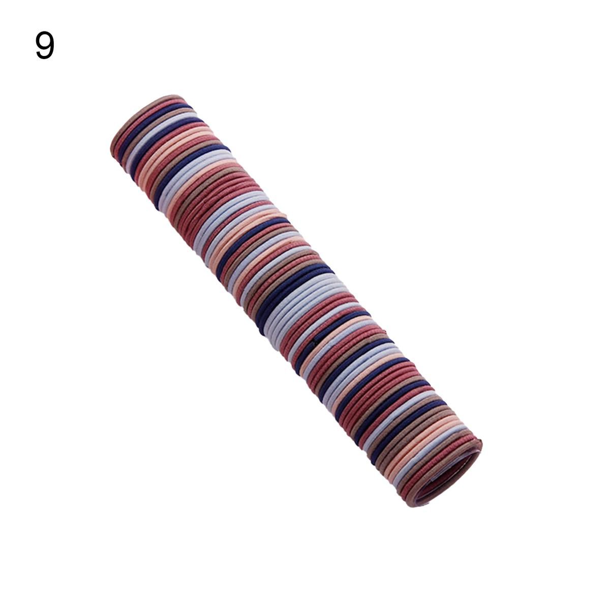 50Pcs 3cm Elastic Hair Ties Ponytail Holders Rubber Bands Hair Styling Tools for Girls