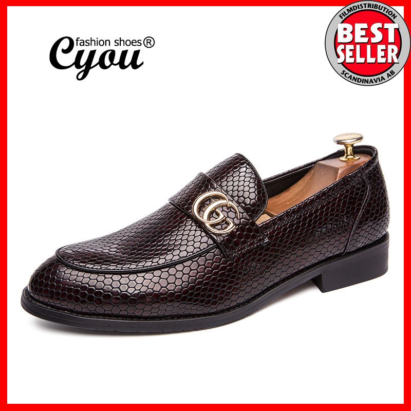 Leather Men Formal Shoes British Style Loafers Slip-On Men Shoes