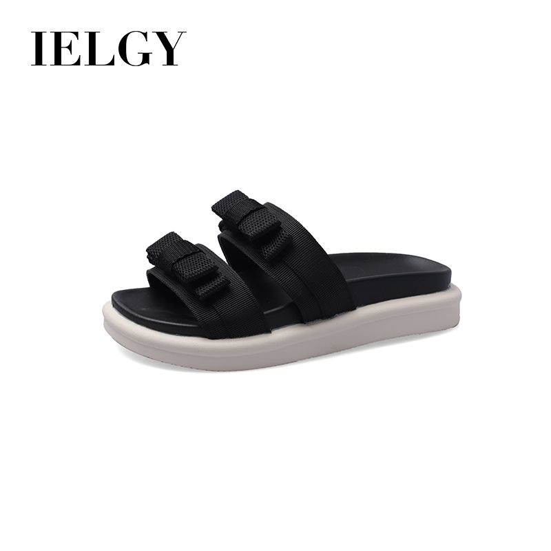 IELGY thick-soled slippers women Korean style all-match thin belt muffin sandals