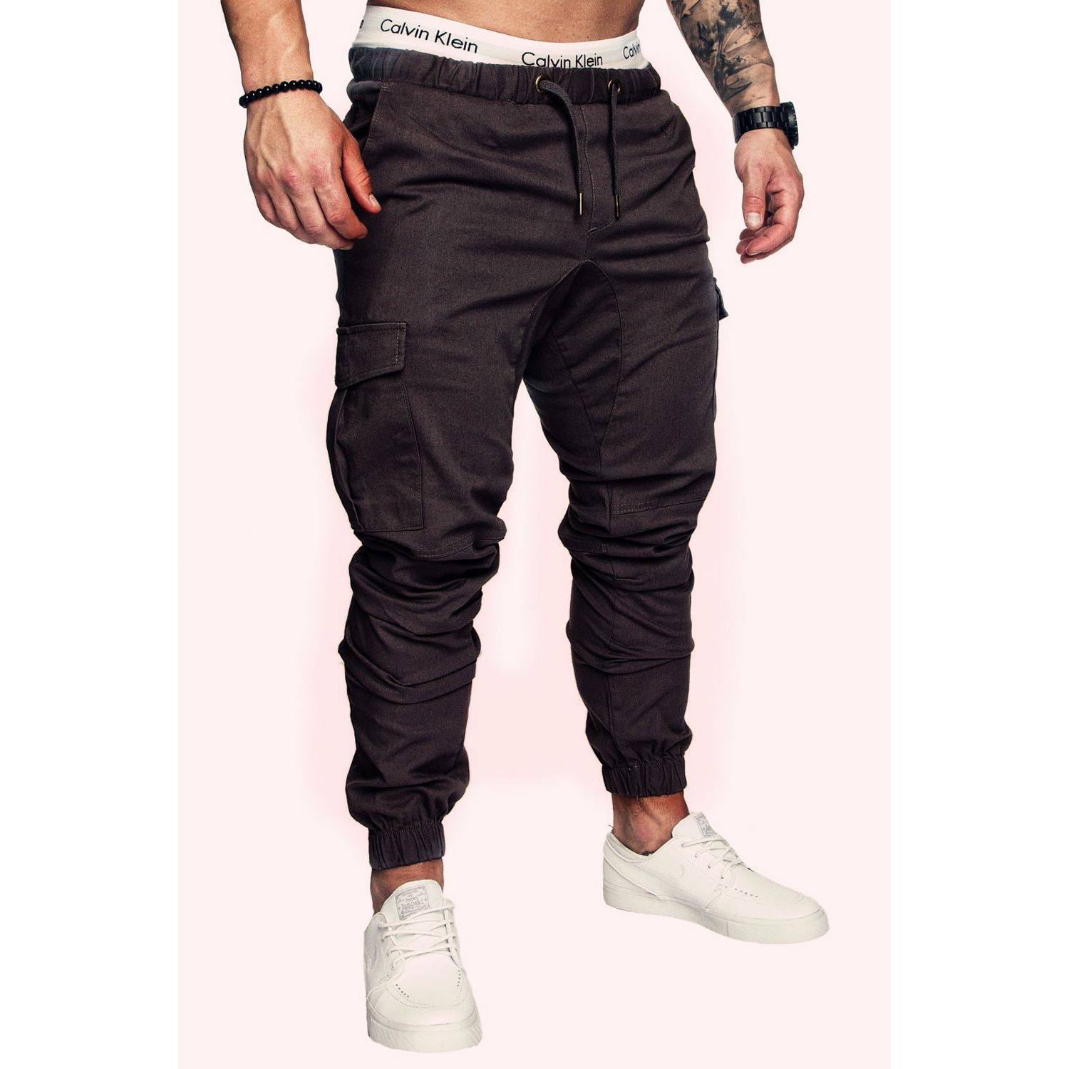 Men's Jogger Casual Pants Fitness Male Sportswear Sportswear Bottoms Tight Sweatpants Trousers Men Black Gym Jogging Sweatpants