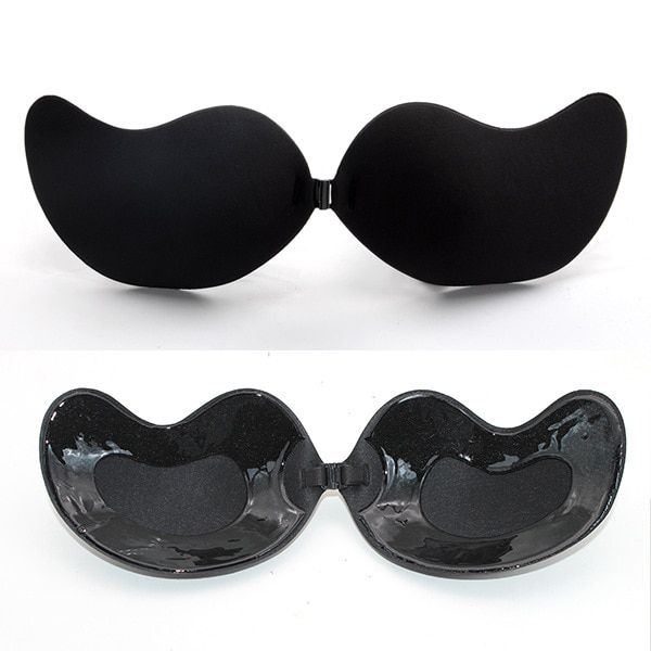 Push Up Strapless Brassiere Seamless Invisible Silicone Sticky Bra Strapless Bras For Women Push Up Wedding Bra Cups