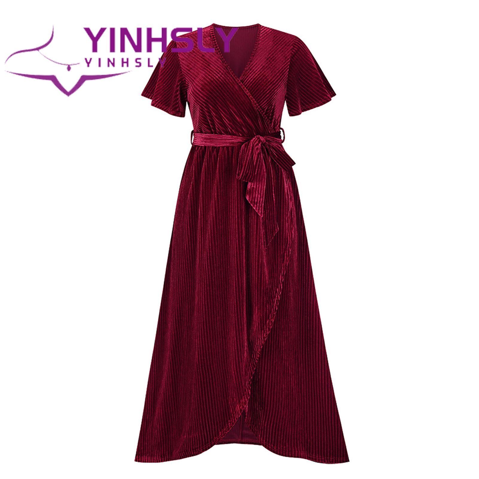 Party Dress A-lined Ruffle Hemline Maxi Dress