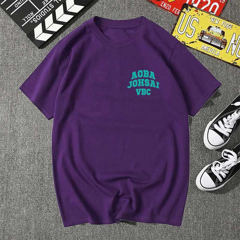 Haikyuu Aoba Johsai VBC Uniform T Shirt Men Uni Kawaii Summer Tops Cartoon Karate Graphic Tees Tee Shirt Male Harajuku