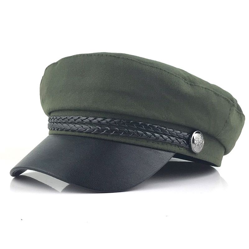 High Quality Military Cap Man Woman Beret Flat Hats Captain Cap Trucker Vintage Black Sport Dad Bone