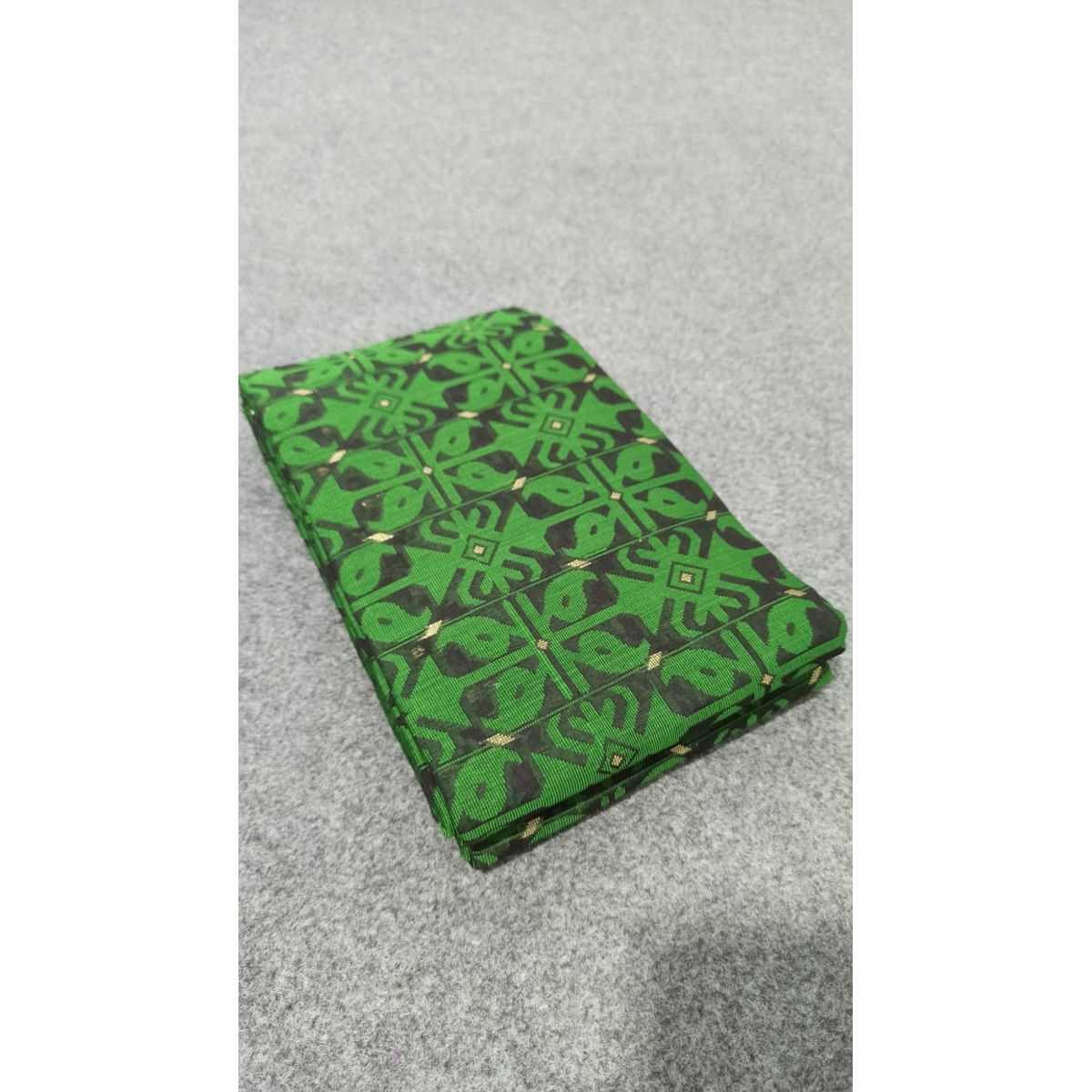 GREEN Half Silk Jamdani Saree