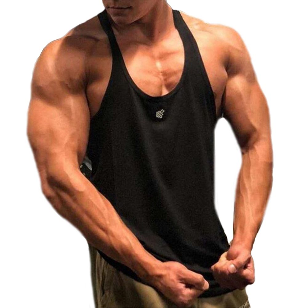 Men Bodybuilding Solid Sleeveless Single TaTops Muscle Stringer Athletic Fitness Vest Top Summer Clothes Srtswear Tops Male