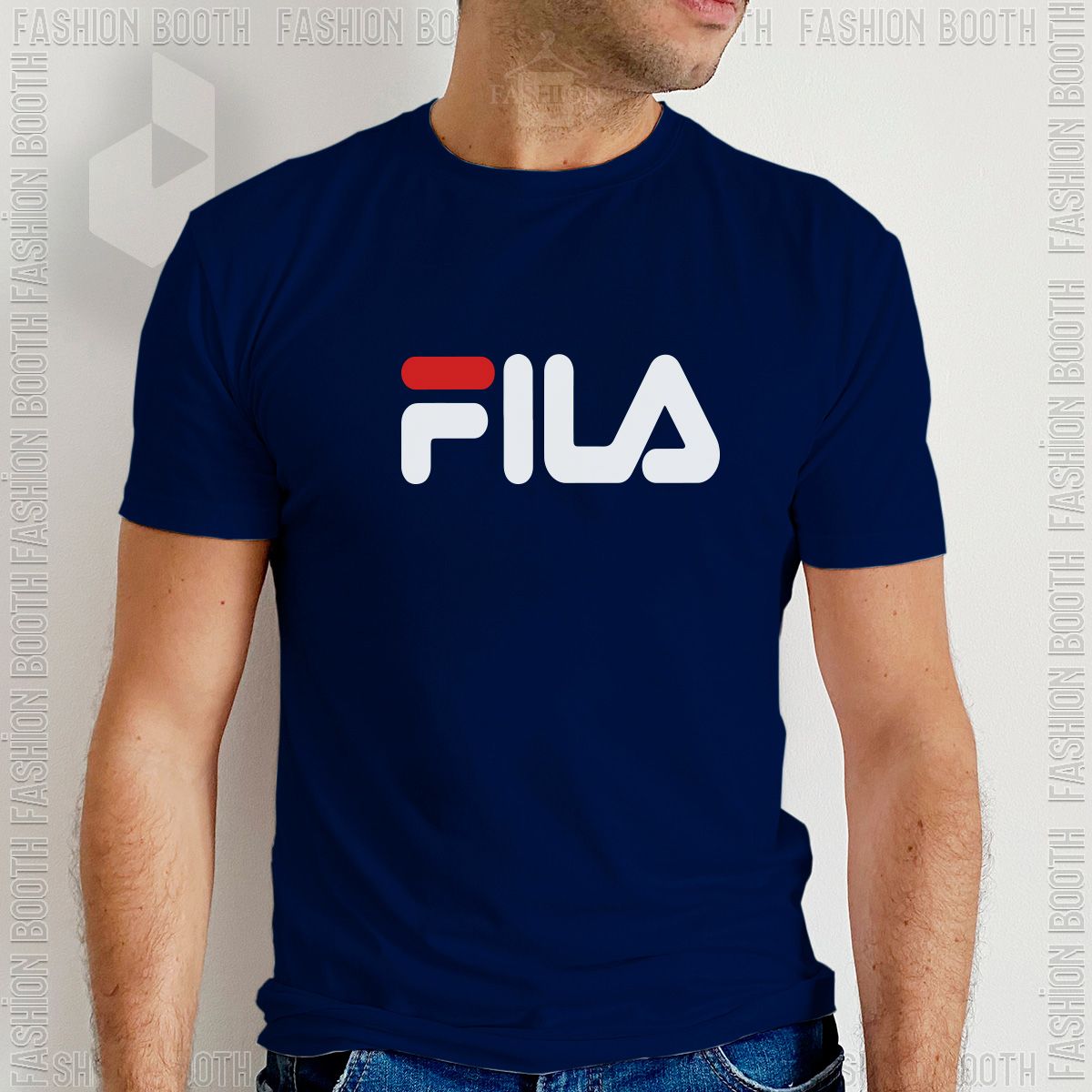 FILA print T Shirts White Tshirt plain Sublimation cotton pp T-Shirt For man - T-Shirt - T Shirt For Man - T Shirt For Man