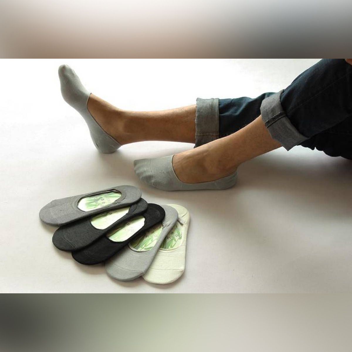 Invisible Non Slip Liner Socks Casual Footies for Loafer Boats - 3 Pairs