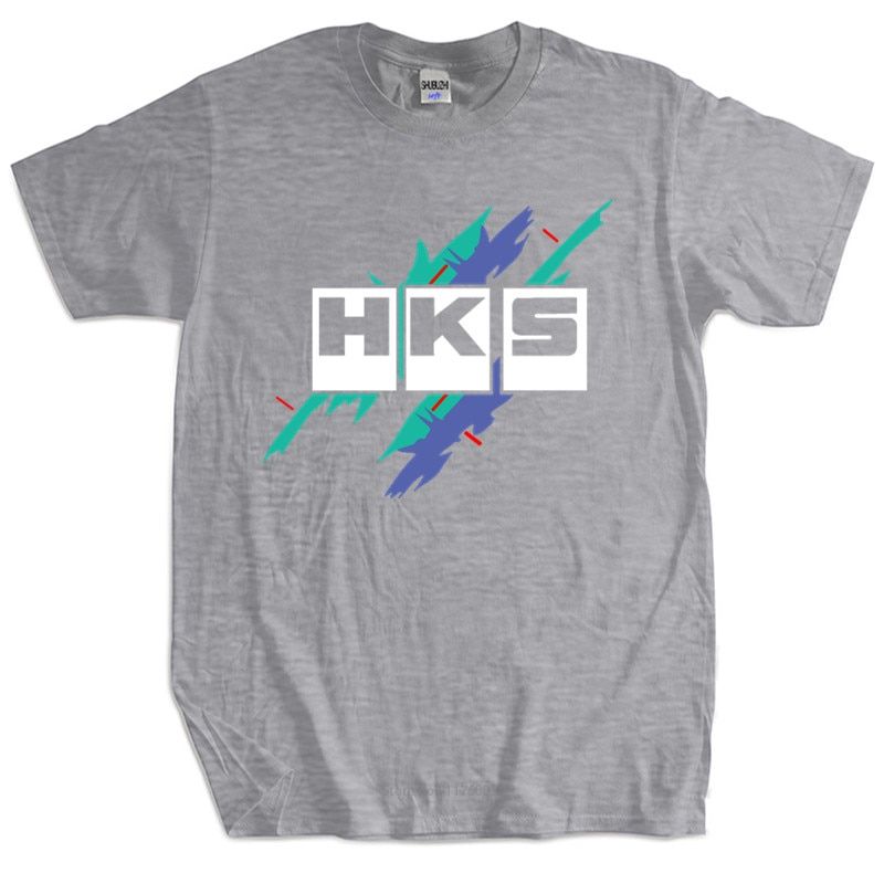 Mens T-shirt Euro size TOPS Limited HKS Power and Sportser Performance Turbo Logo uni tee-shirt women top tees