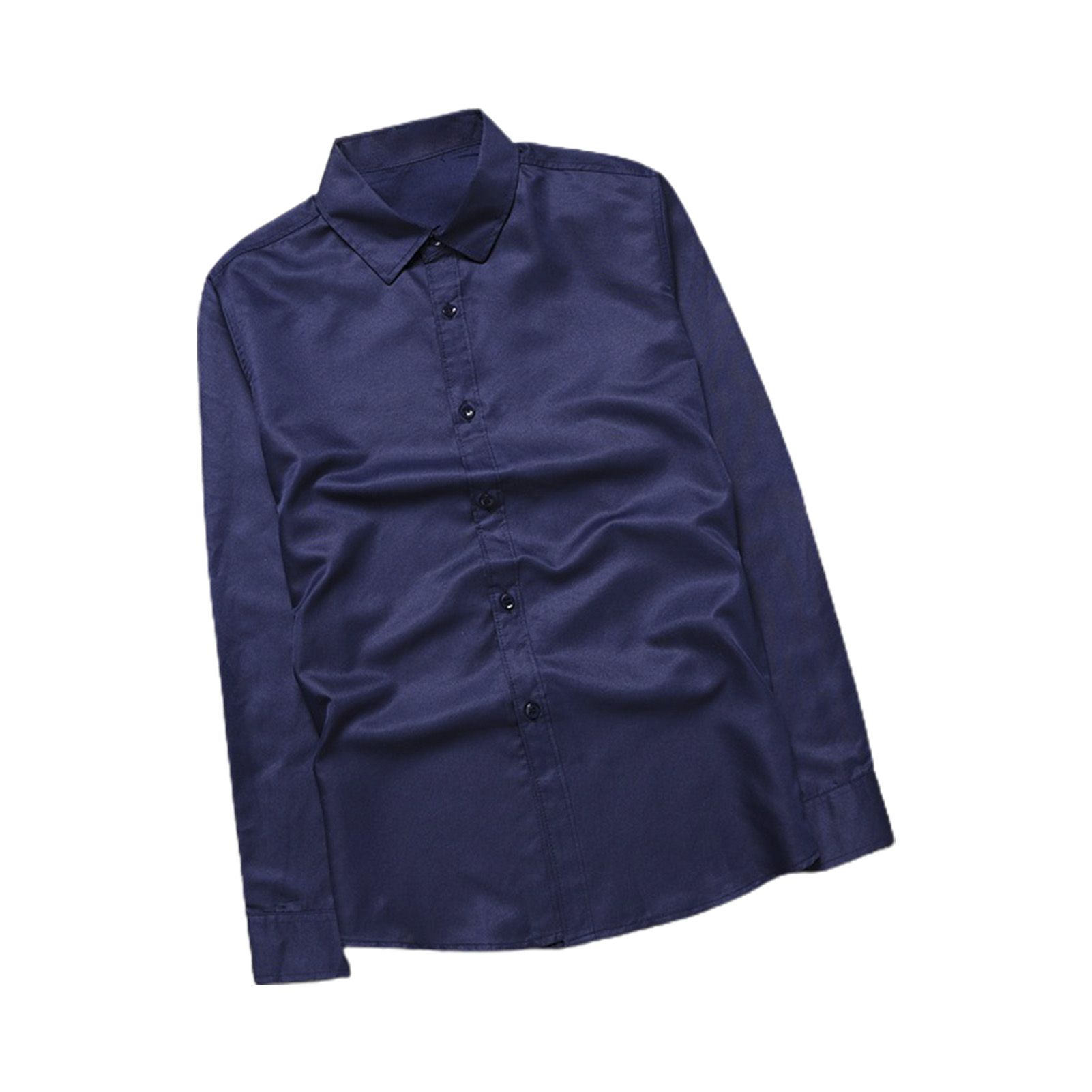 Business Shirt Full Sleeve Pure Color Slim-fitting Business Shirt