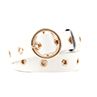 Women Round Buckle Eyelets Adjusle Faux Leather Belt Jeans Pants Waistband