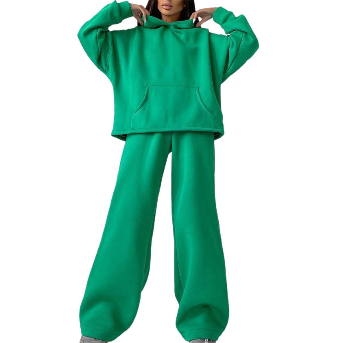 Pullover Pants Loose Loose-fitting Pure Color Sweatshirt Sweatpants