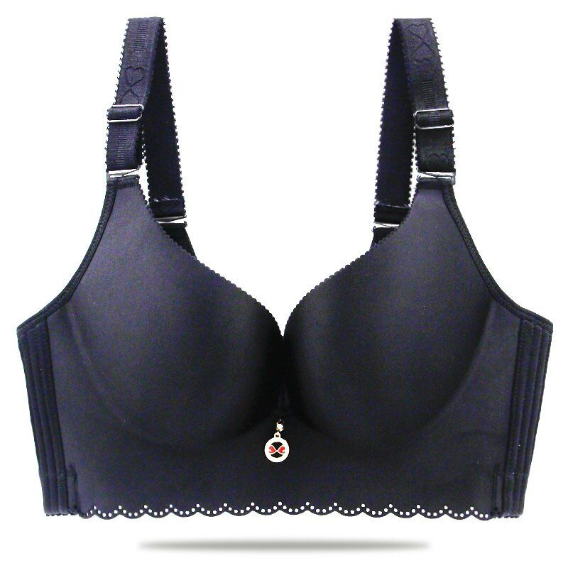 underwear women Agglomeration adjustment type 50CDE Five-row Button lingerie femme push up bra Wireless big size bra 50F 52F 120