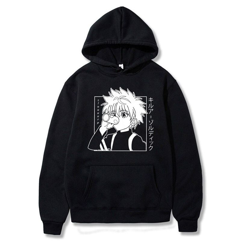 Funny Japna Anime Hunter X Hunter Hoodies Men Women's Long Sleeve Sweatshirt Killua Zoldyck Manga Unisex Oversized Hoodie Street