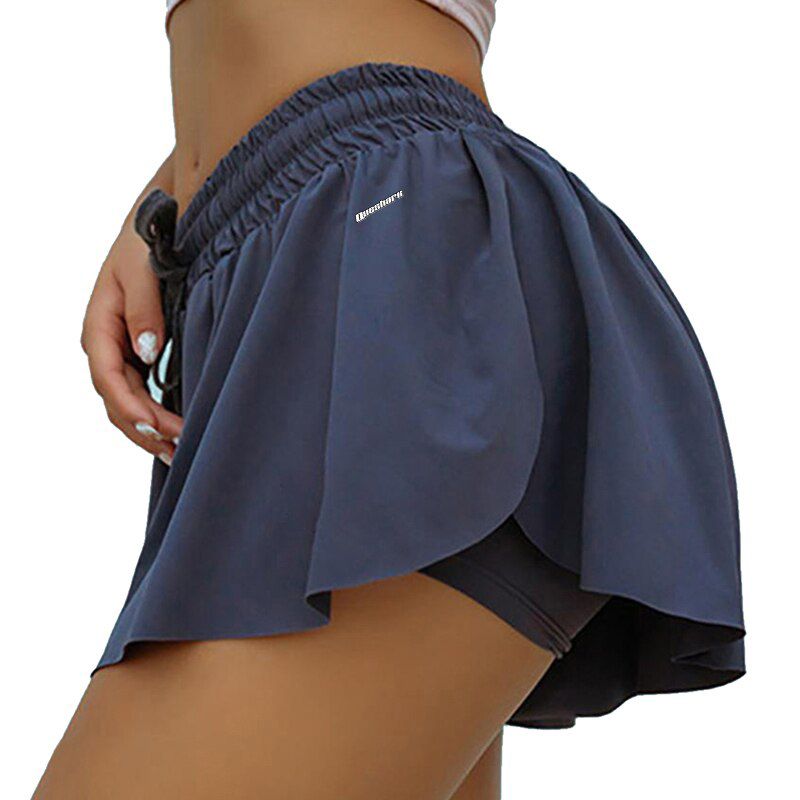 Professional Women 2 In 1 Butt Scrunch Skirted Running Shorts Quick Dry fa_ke Skirt se_xy Gym Workout Short Pants Yoga Shorts