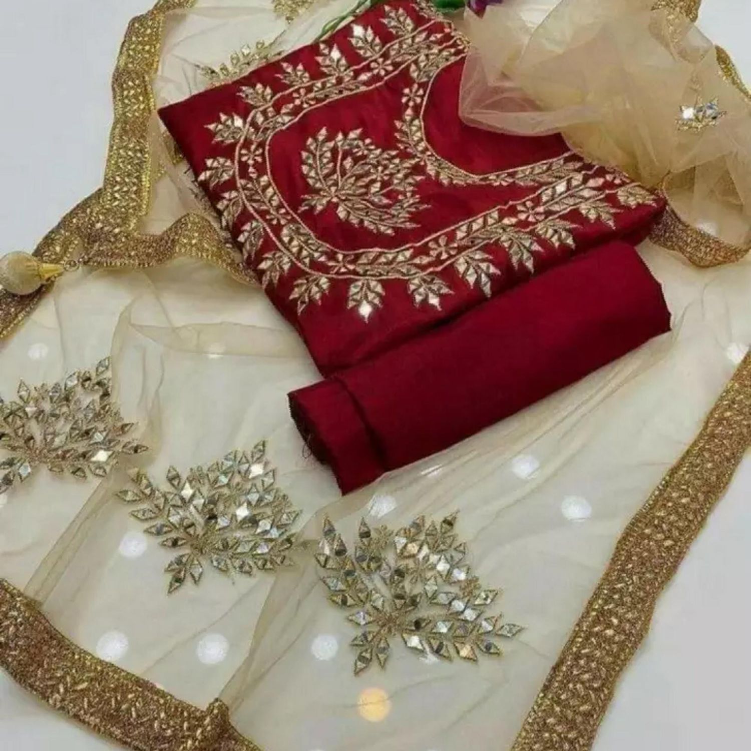 For women and girls soft rewan silk 3piece dress