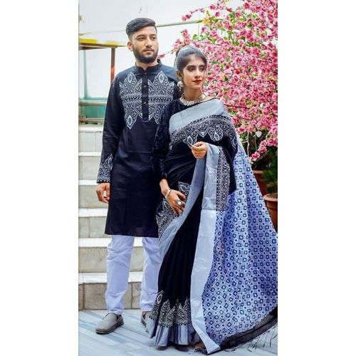 Exclusive  Half Silk Share And Dhupiyan Panjabi For Combo Couple Dress