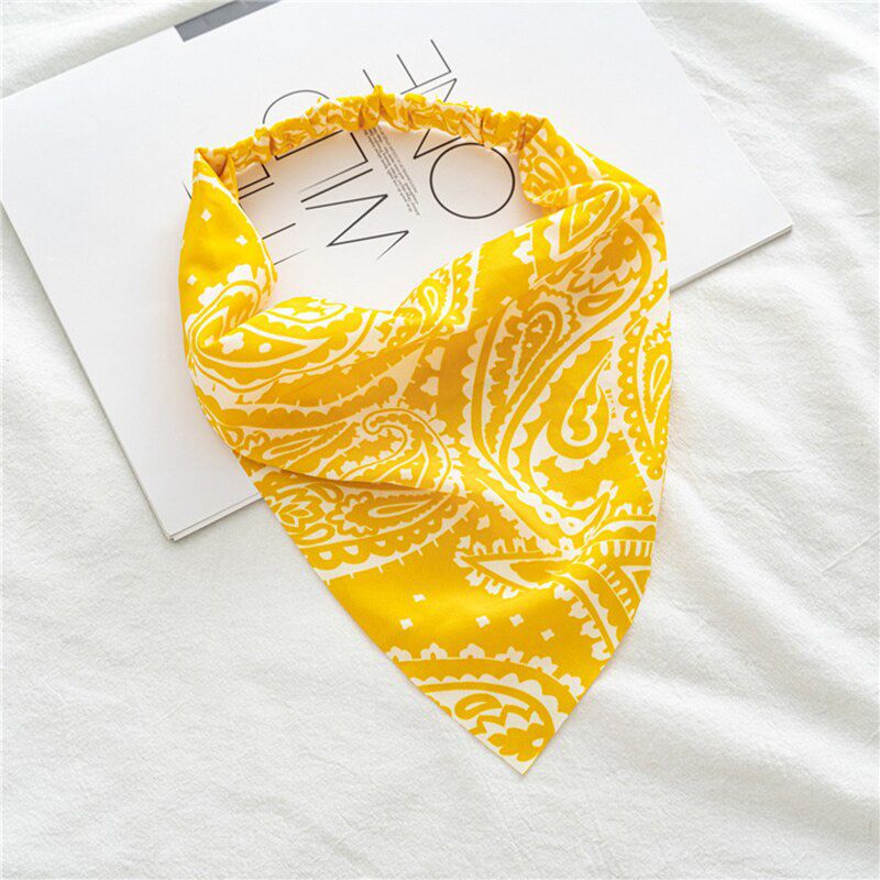 Sweet Scrunchies Hair Rope Elastic Hair Band Solid Headband Triangle Hair Scarf DIY Turban Bandana Headwrap Hair Accessories