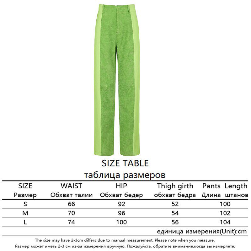 Vintage Oversized Corduroy Baggy Pants Women Brown Wide Leg Pant Streetwear Jogger High Waist Trouser