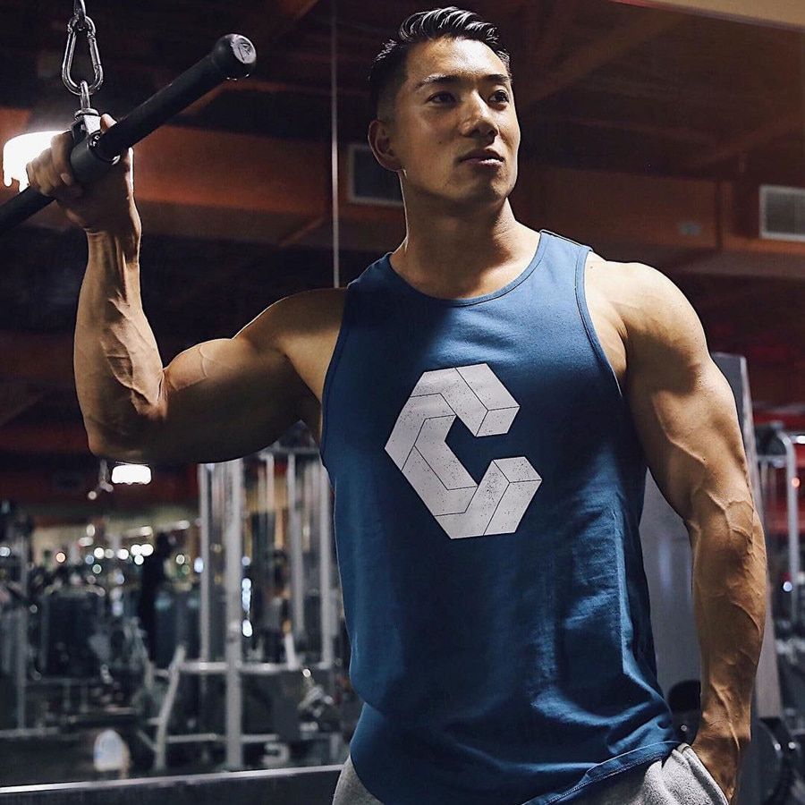 Men Bodybuilding Tatop Gyms Workout Fitness Cotton Sleeveless Shirt Crossfit Clothing Stringer Singlet Male Casual Print Vest