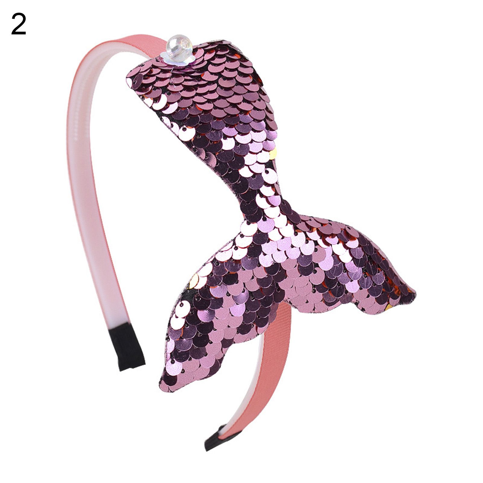 Hair Accessories Reversible Sequin Kid Girls Mermaid Party Headband Headdress