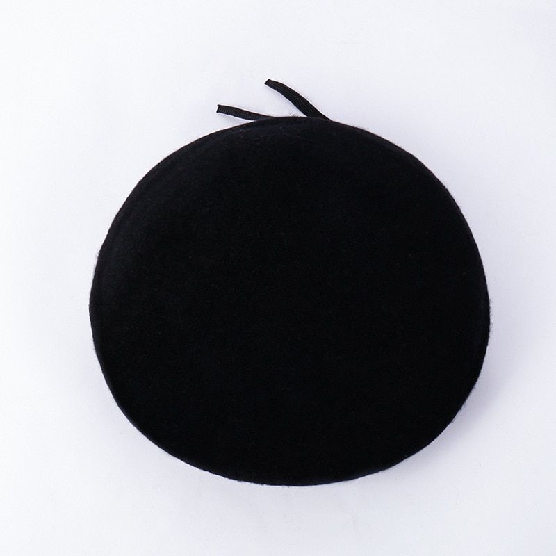 Women Girl Beret French Artist Warm Wool Winter Beanie Hat Cap Vintage Plain Solid Color Elegant Lady Winter Beret Caps