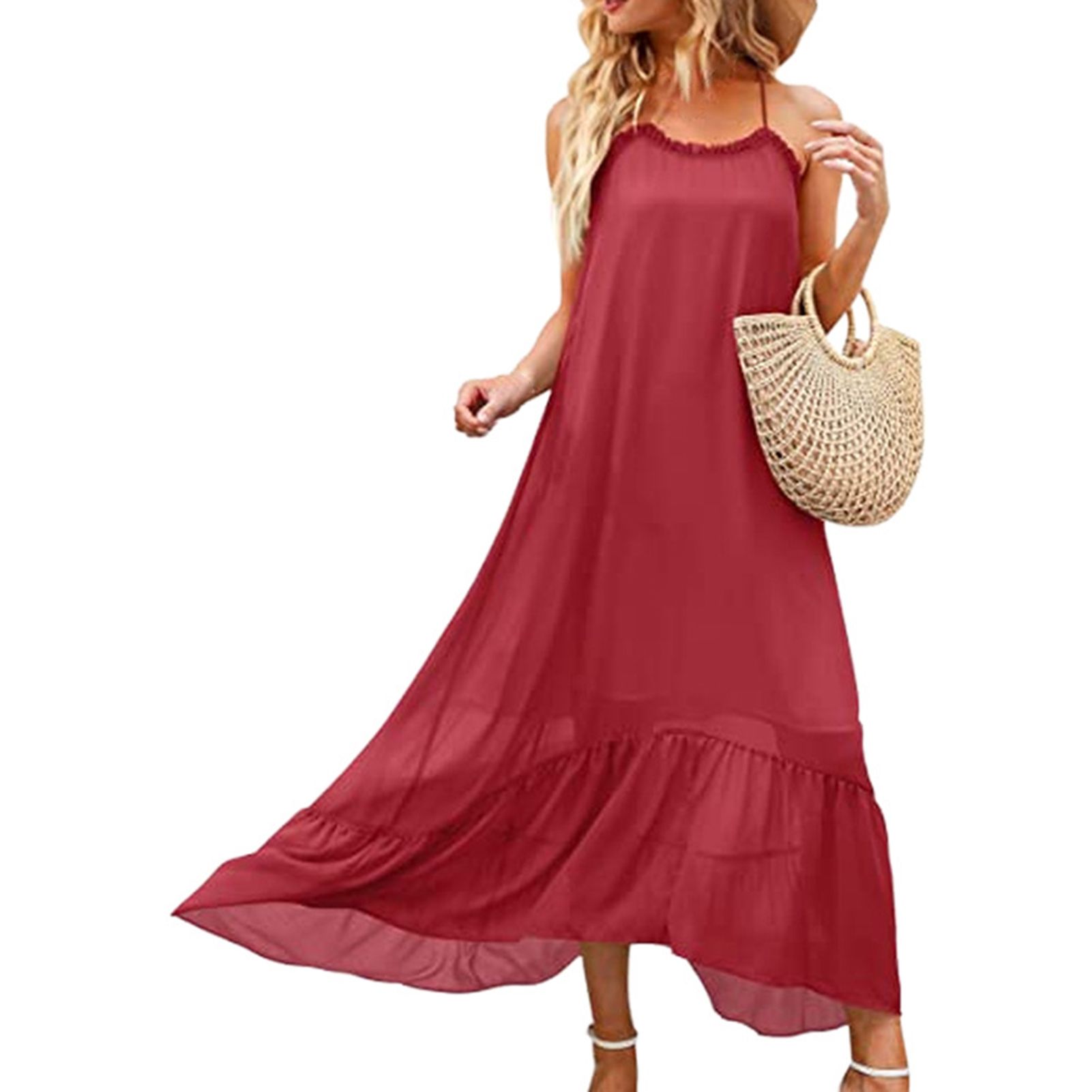 Women Dress Bkless y Summer Dress