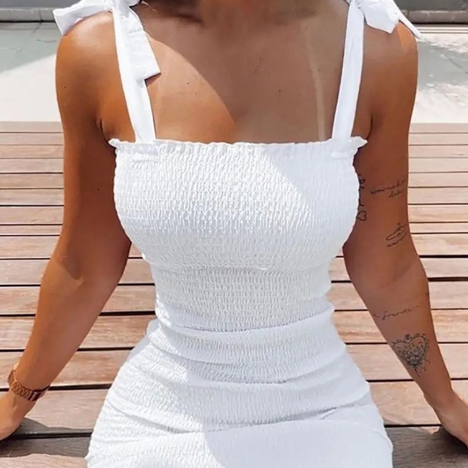 Strap Dress Sleeveless Visual Experience Breathable Women Dress