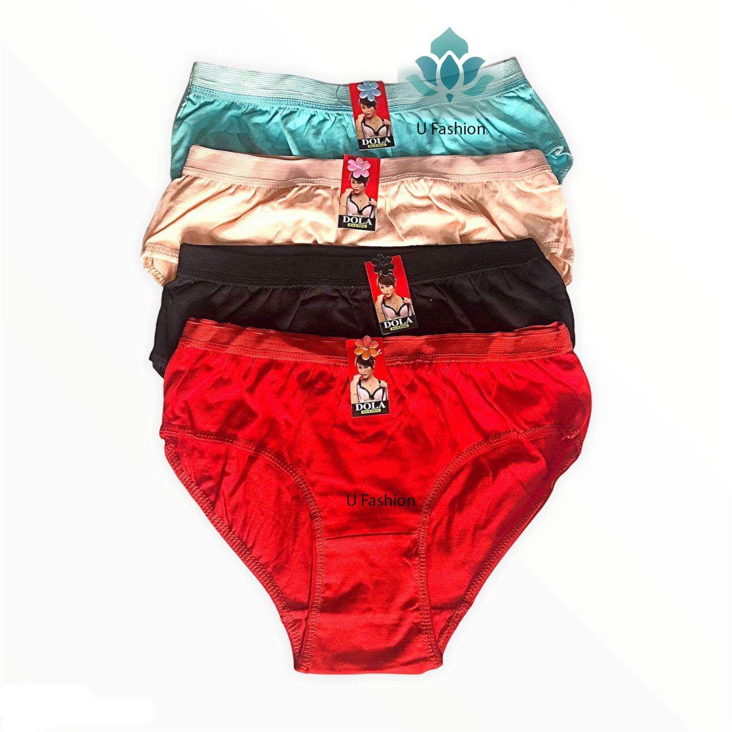 Pack of 4 - Pure Cotton Underwear for Women/Girls/Ladies Pantie.