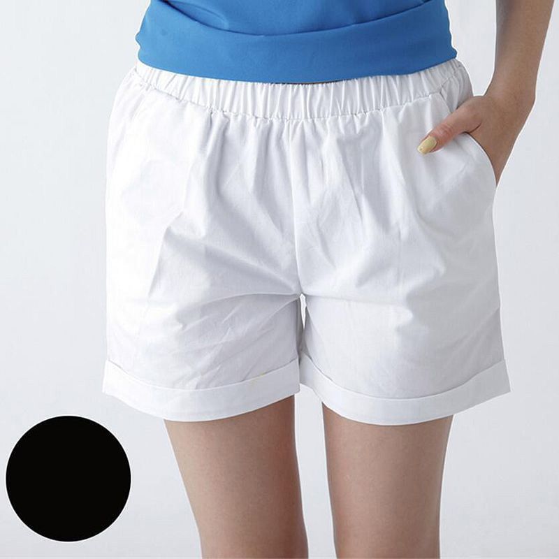 solid color Women's shorts Summer Beach shorts female loose cotton casual shorts plus size Korean Ladies Short