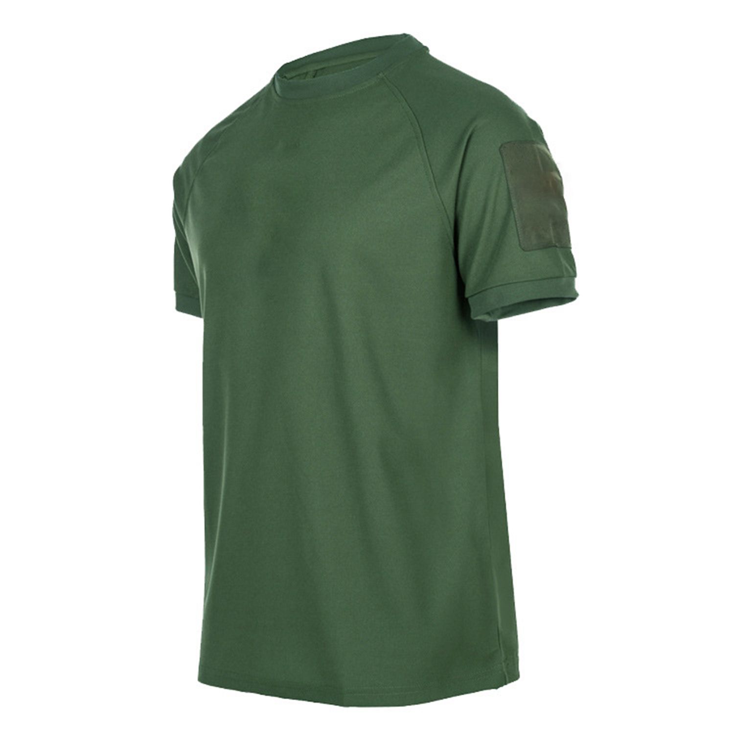 Summer Unisex T-shirt Solid Color Quick Drying Military Short Sleeve O Neck Blouse Top for Training