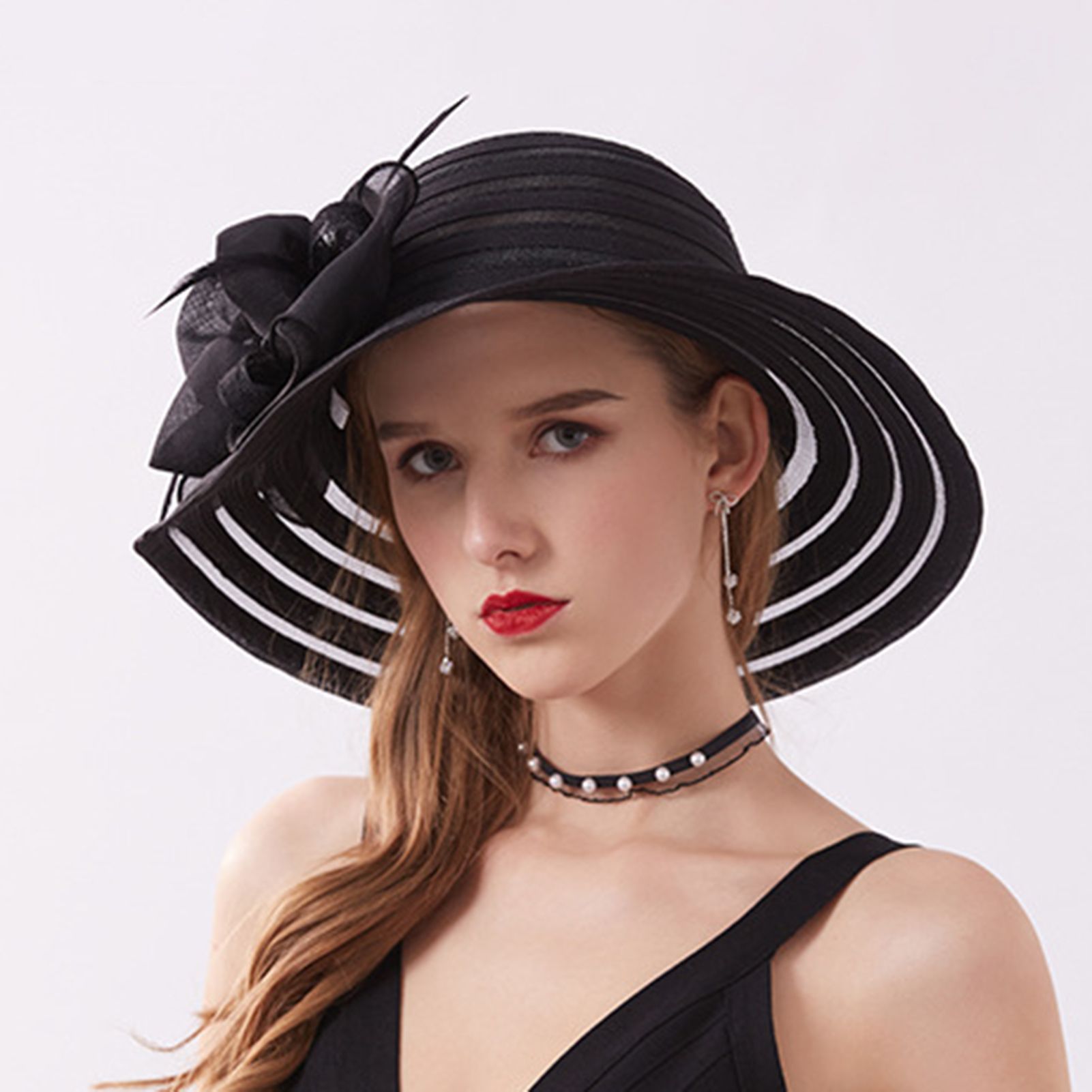 Women Church Cap All Match Foldable UV Protection Church Cap