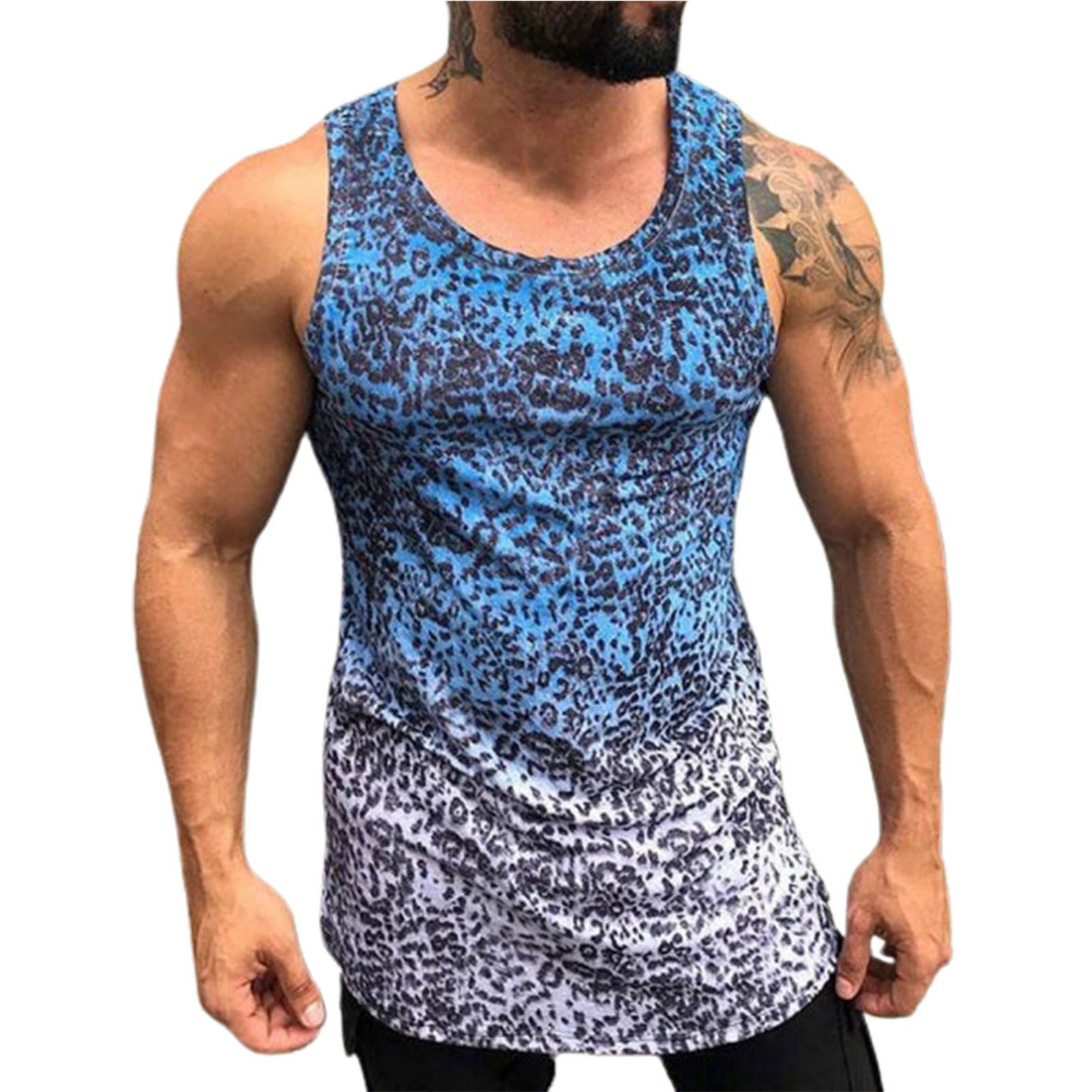 Summer Top Star Print Leisure Men Top